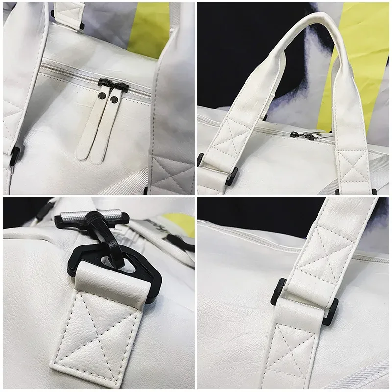 sac de natation portable en pu pour hommes, sac de voyage, sac de sport, sac de voyage, sac à bagages, logo personnalisé, sacs avec nom imprimé, support et séparation sèche, yoga fitnes