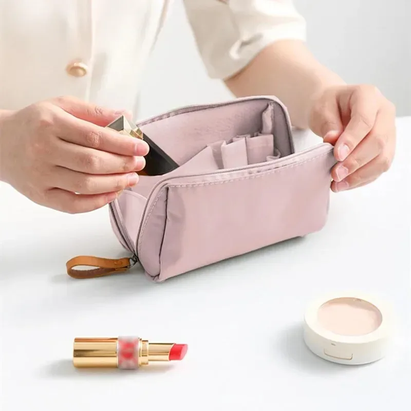 sac de maquillage portable pour femmes, 1 pièce, sac à cosmétiques, pochette de rangement pour pièces de monnaie, mini sac à rouge à lèvres, petit sac de toilette