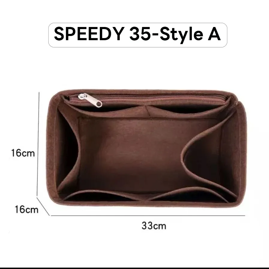 organisateur d'insertion de sac à main en feutre détachable pour sac à main de luxe speedy 25 30 35 sac de maquillage shaper liner pochette intérieure de voyage