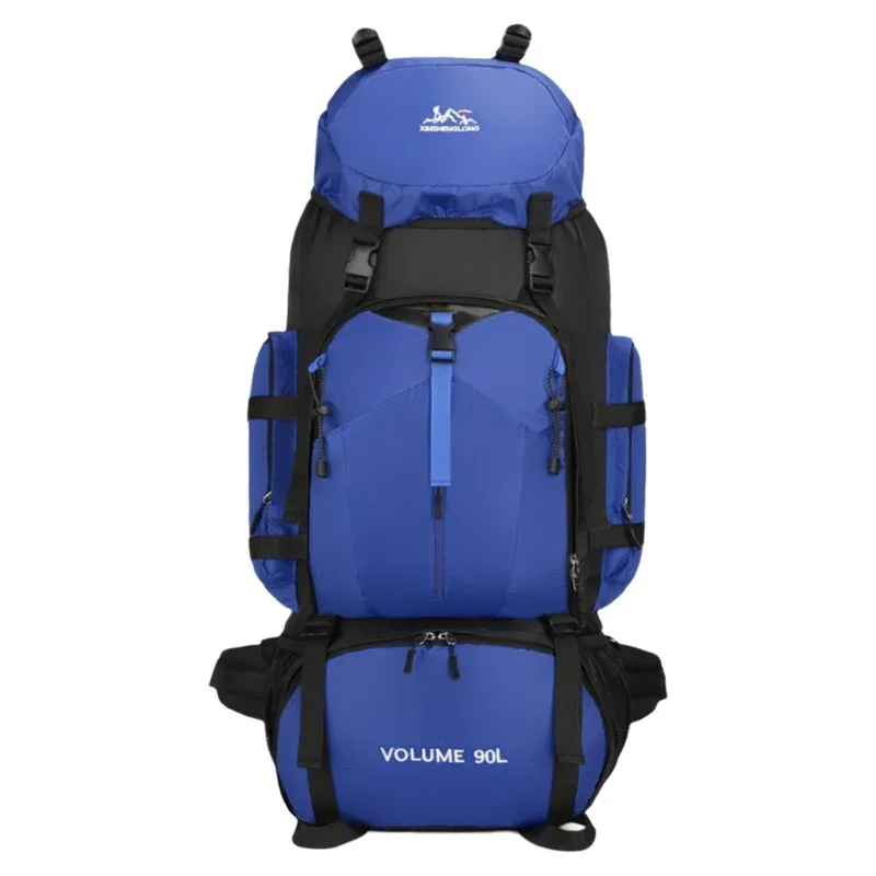 sac à dos de randonnée en plein air 90l, grande capacité, léger, pour hommes, double épaule, imperméable, respirant, confortable, oxf...
