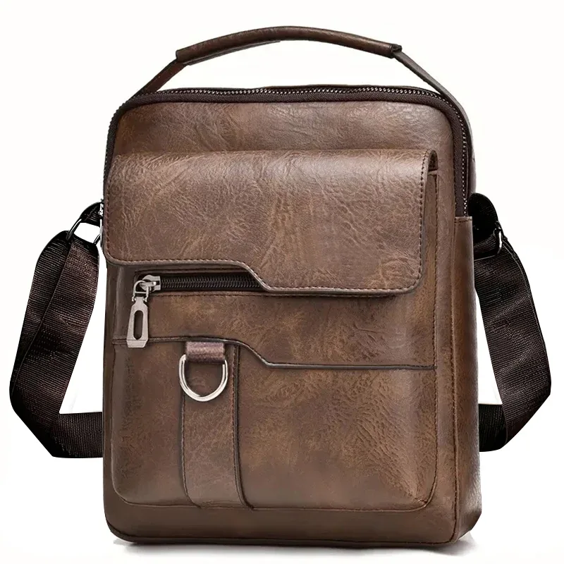 sac à bandoulière multi-usage pour homme, idéal pour le travail, sacoche en pu avec poignée, sac à dos professionnel décontracté