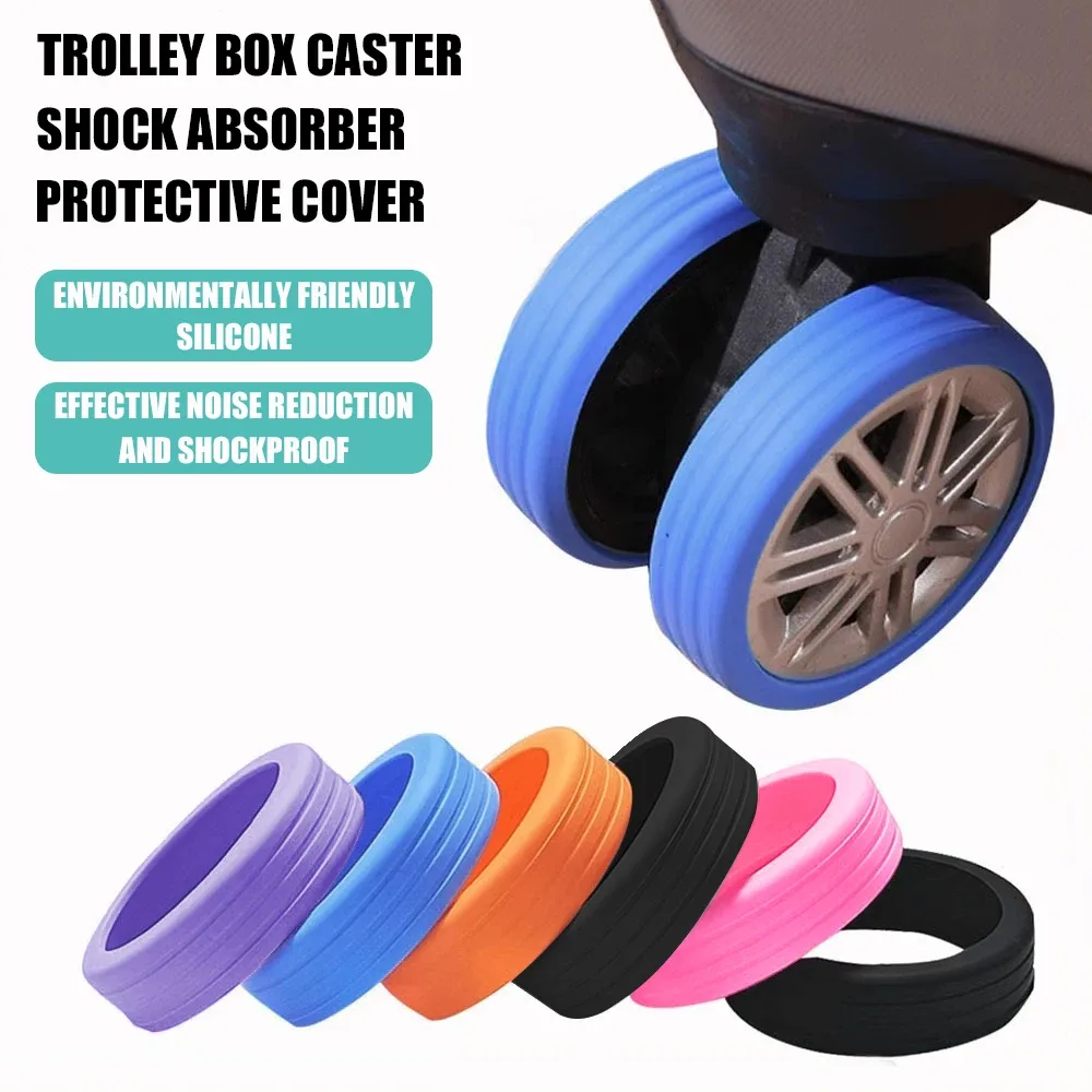 couvercle protecteur silicone bruit reduction choc absorption roulette valise couleur choix voyage protection roues chariot