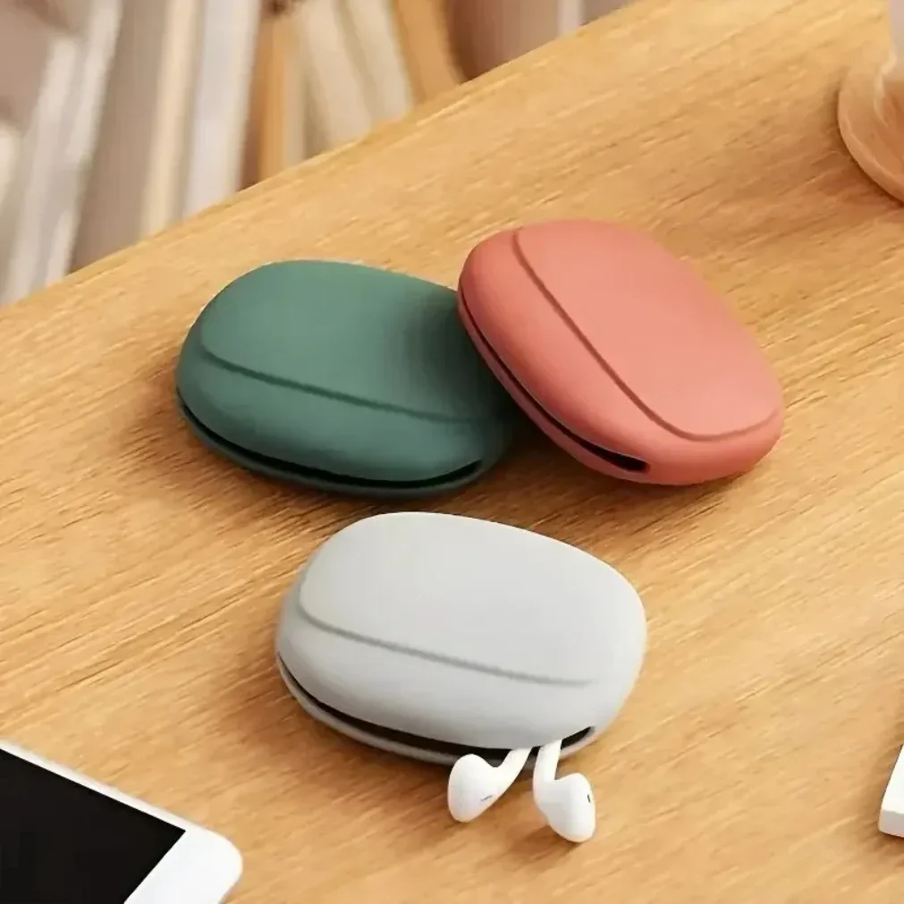 sac de rangement en silicone, sac de rangement pour câbles de données, boîte de rangement multifonctionnelle et pratique pour chargeur d'écouteurs