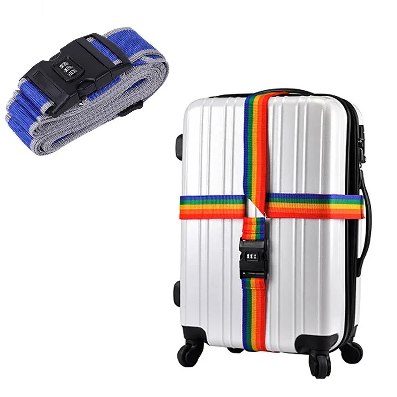 sangle sécurité accessoire voyage nylon multicolore réglable cadenas mot passe jaune rouge vert bleu noir gris beige rose kaki