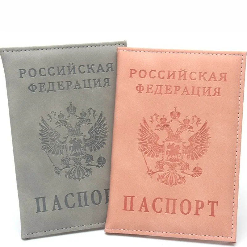 porte-passeport en cuir pour hommes et femmes, style fédération russe, étui pour passeport, porte-carte d'identité, porte-billet