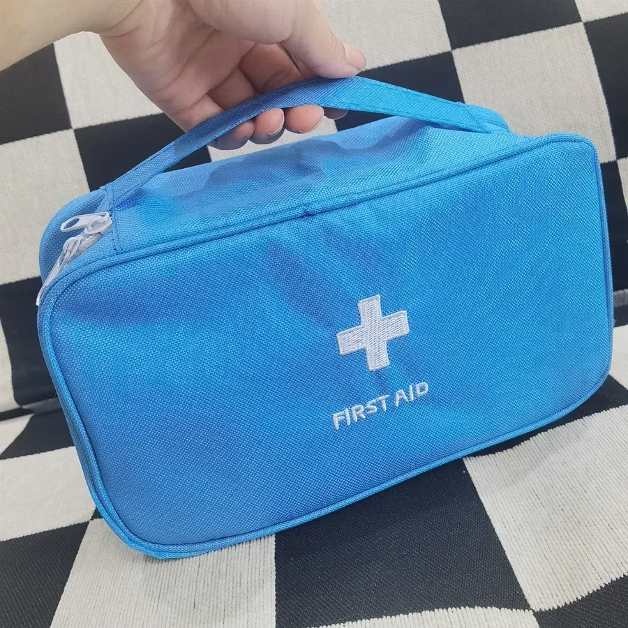 trousse de premiers secours en tissu oxford, portable, pour voyage, trousse d'urgence, sac de transport, sac médical d'extérieur, étui de rangement, rouge