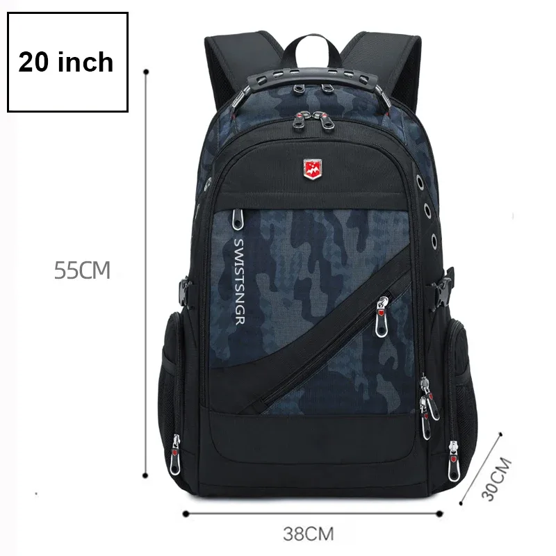 sac à dos étanche anti-vol pour hommes, sac multifonctionnel pour ordinateur portable de 17.3 pouces, grands sacs à dos de voyage en avion pour hommes, mochila