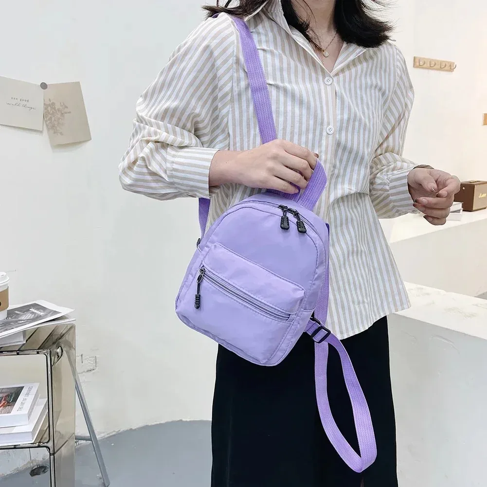 sac à dos en nylon, mini cartable pour filles, petit sac de voyage mignon pour femmes, sac à dos décontracté solide et imperméable, à la mode