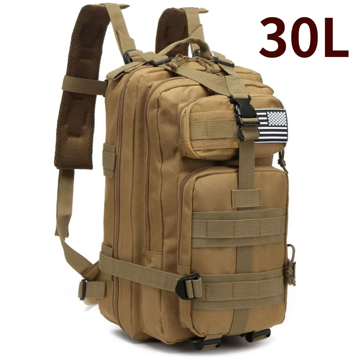 sac à dos tactique 30l/50l en nylon 1000d imperméable, pour trekking, pêche, chasse, camping, activités outdoor et randonnée