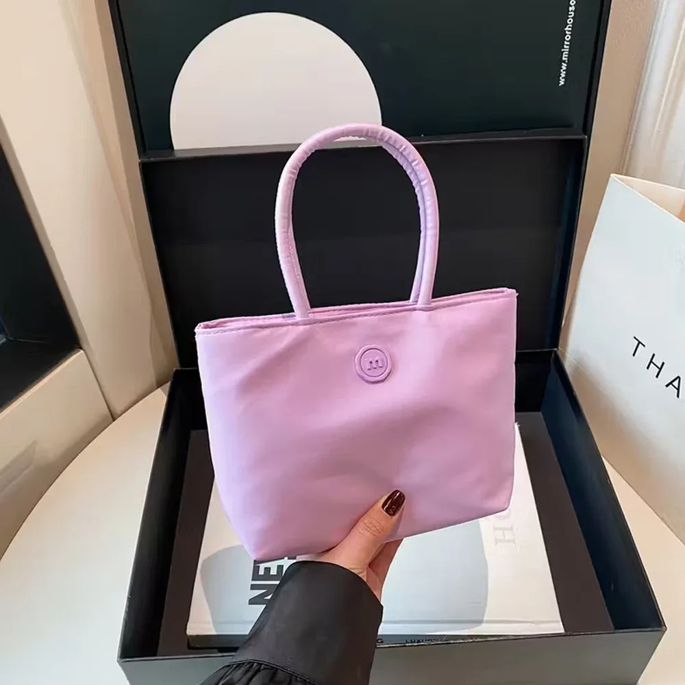 sac en nylon minimaliste de style japonais, mini sac à main mignon pour femme, sac fourre-tout portable, mini sac à main pour trajets quotidiens