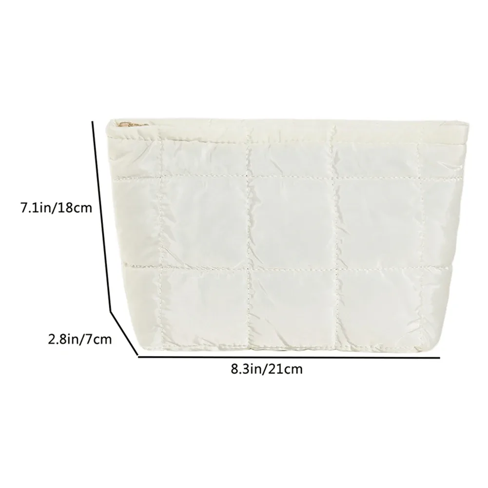 trousse de maquillage matelassurera pour femme, sac cosmétique, sac de rangement de maquillage matelassé, grande capacité, poudres de maquillage, trousse de toilette solide