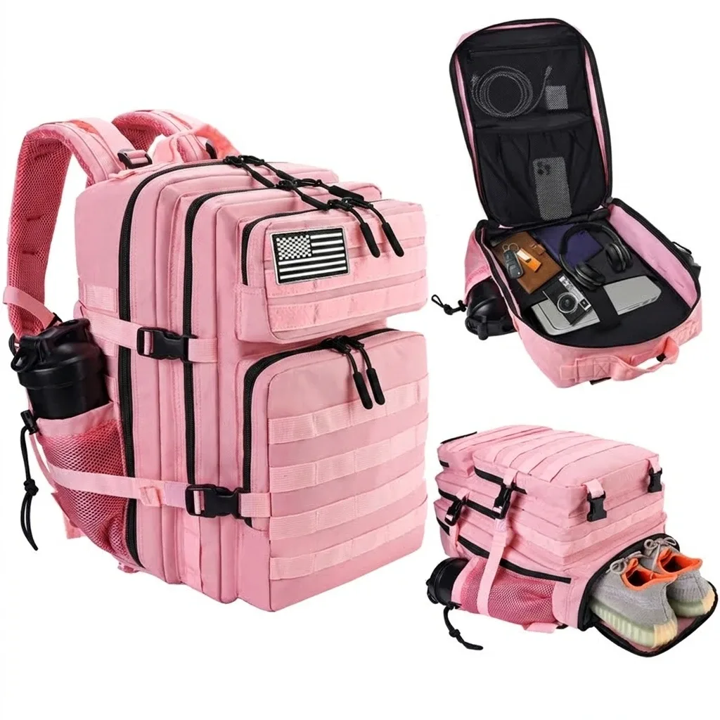 sac à dos tactique lhi 45l pour hommes, sac de sport pour athlètes, sac de voyage en plein air, randonnée, voyage d'affaires avec compartiment pour chaussures