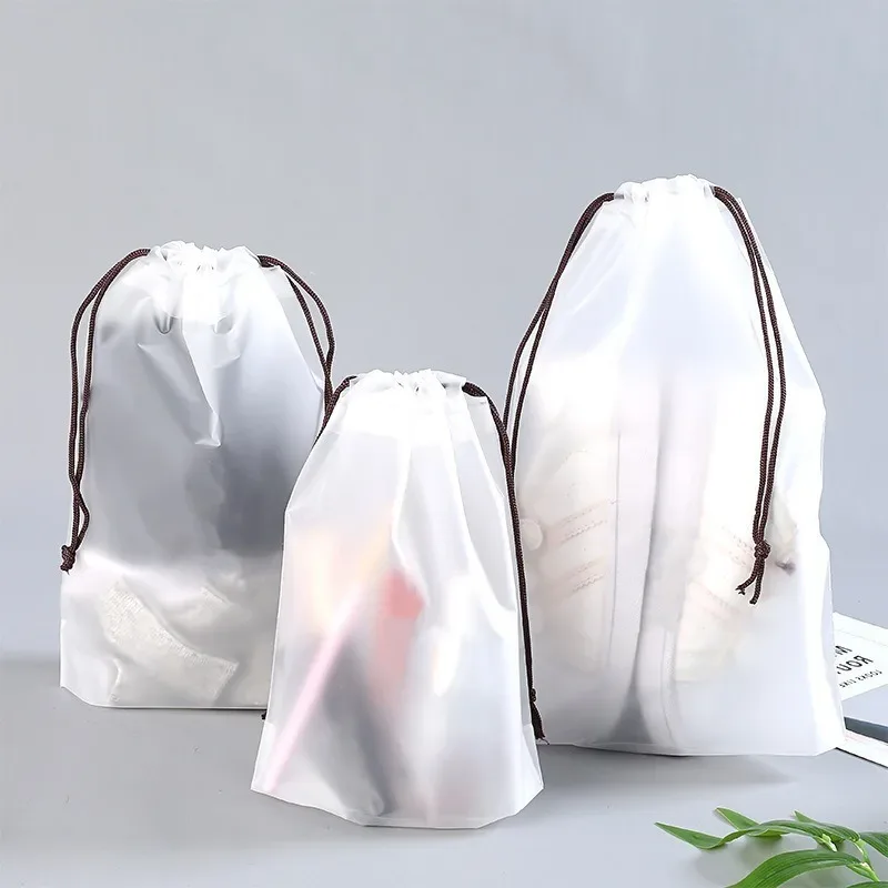 lot de 50 sacs de rangement jetables épais à grande capacité pour la maison, les voyages ou l'usage en cuisine, sacs d'emballage à cordon anti-poussière