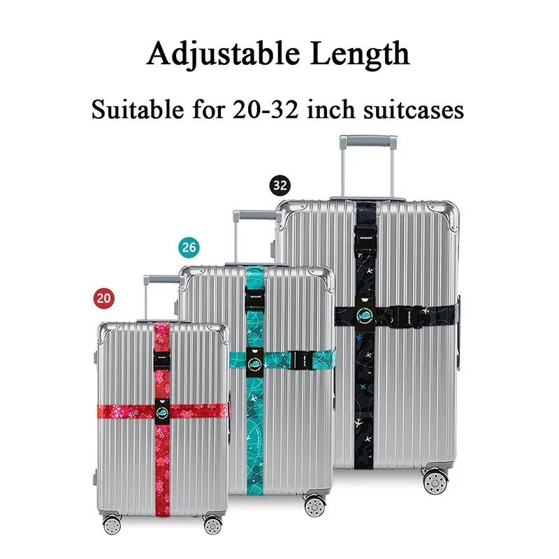 cadenas serrure tsa polyester géométrique multicolore hexagon carré sangles ajustables sac voyage ensemble huit