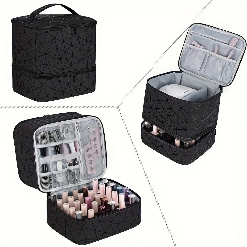 sac cosmétique grande capacité transfrontalier, sac portable haut de gamme en pvc pour femme, sac de rangement pour vernis à ongles, sac fourre-tout pour manucure, sac