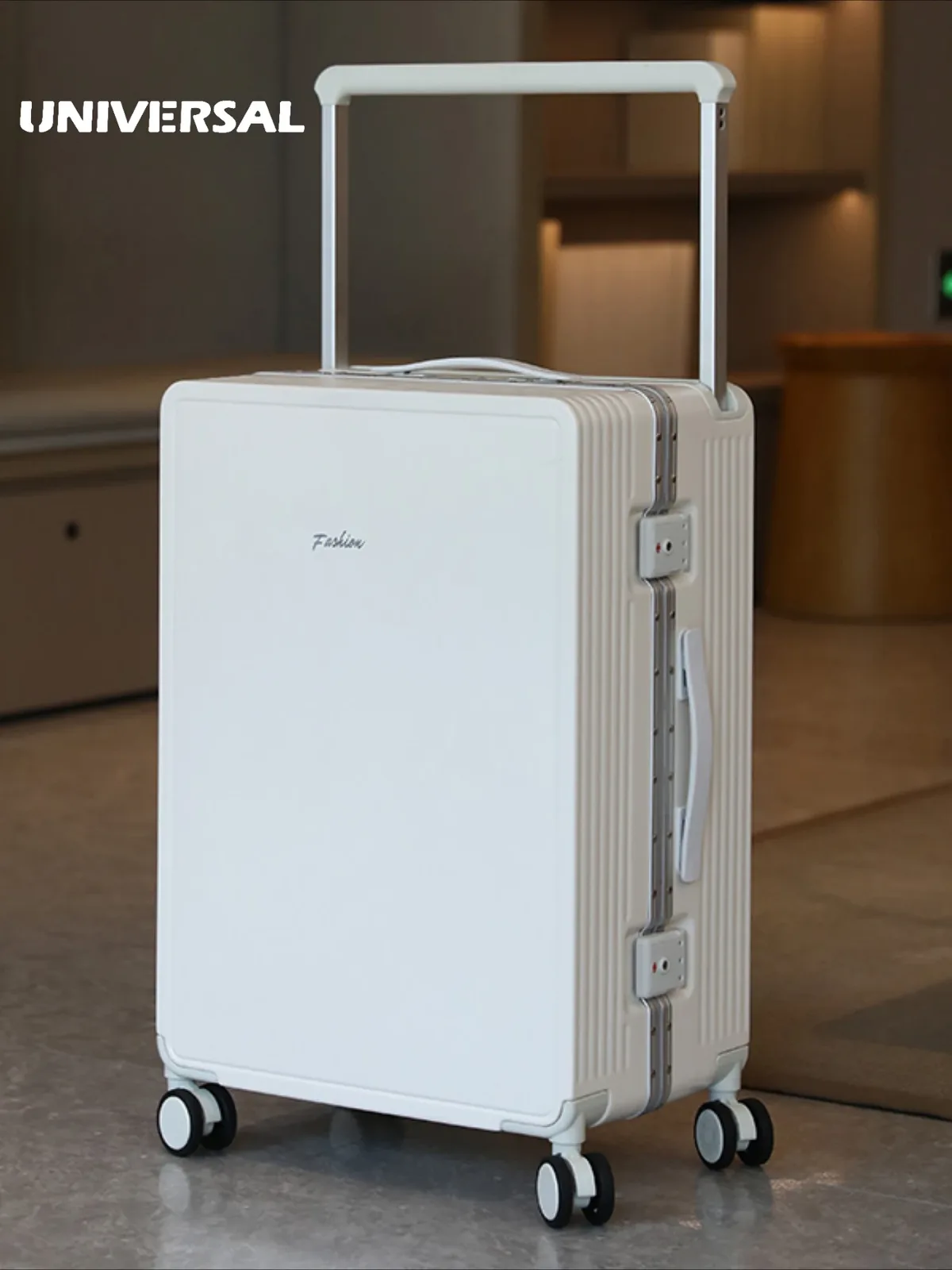 nouvelle valise de voyage haut de gamme 2026 à poignée télescopique large, avec cadre en aluminium, robuste et grande capacité, pour le transport en cabine