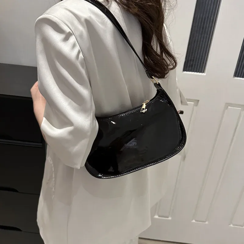 sac à bandoulière rétro en cuir pu de couleur unie, sacs à main à la mode pour femmes, sac sous les bras hobos de styliste décontracté