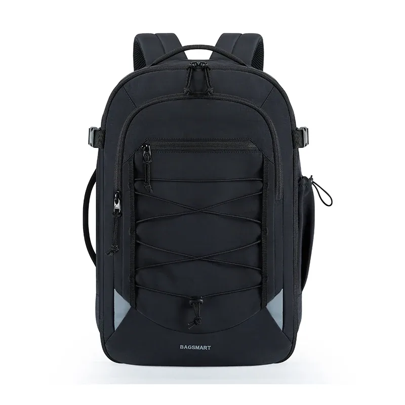 bagsmart-grand sac à dos de voyage antivol pour femme, décontracté, étanche, avec sac à chaussures, 17 pouces