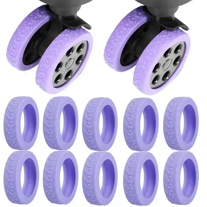 protecteur de roues de bagages en silicone, 2 à 24 pièces, roulettes, chaussures, valise de voyage, réduit le bruit, accessoires de couverture de protection de roue