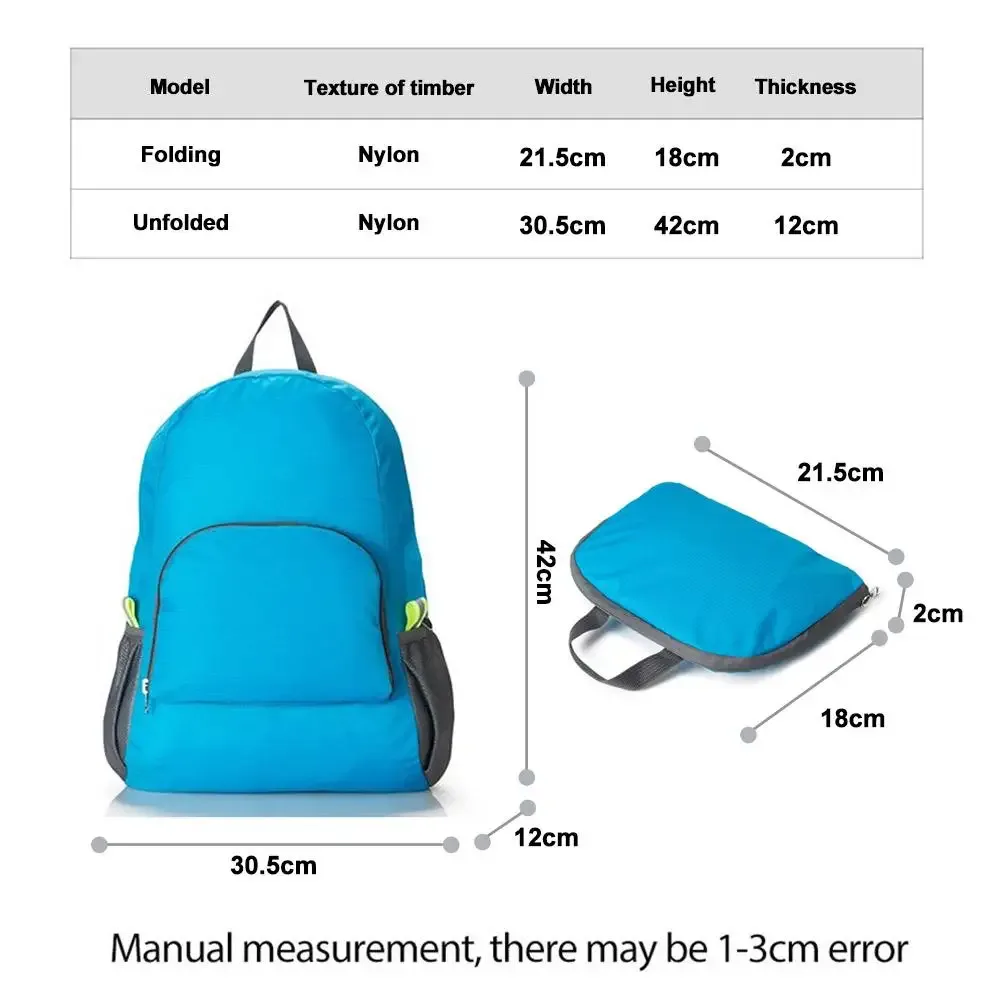 sac à dos pliable pour la montagne, en nylon ultraléger, imperméable, sac de voyage, grande capacité, pour le sport, la randonnée et le camping
