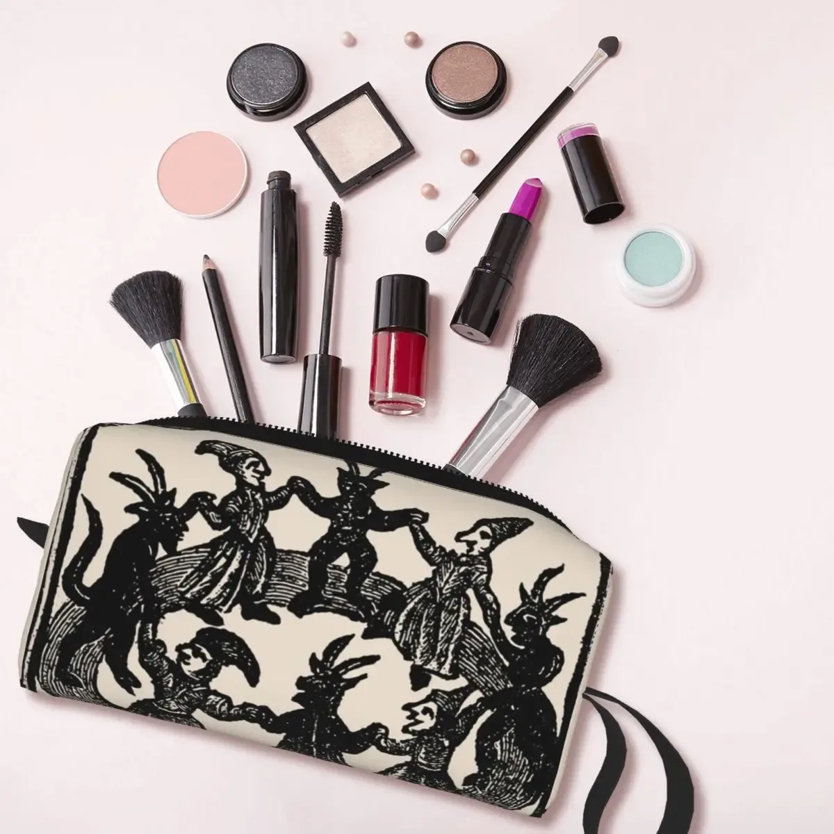 trousse de toilette de voyage personnalisée pour femmes, trousse de maquillage cosmétique, kit de rangement de beauté dopp