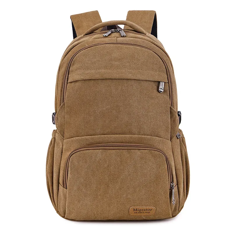 nouveaux hommes rétro sac à dos décontracté simple toile grande capacité sac à dos unisexe en plein air voyage sac à dos étudiant sac d'école durable