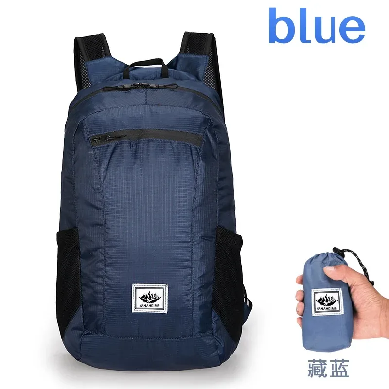 sac de randonnée en plein air 20l, sac à dos portable léger, pliable, étanche, ultraléger, pour voyage, randonnée, sac de jour