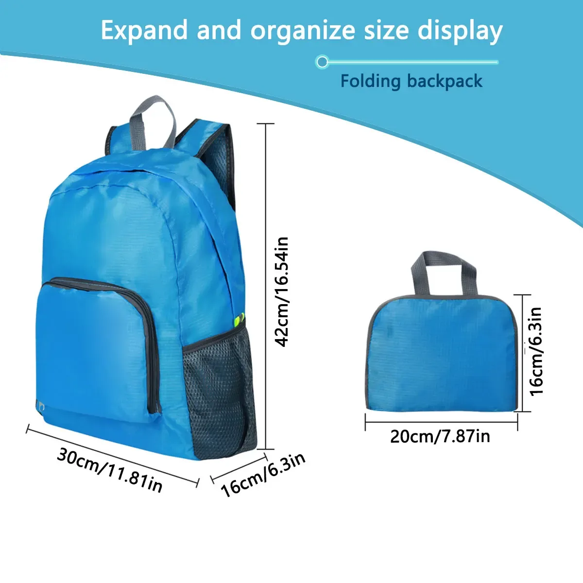 sac à dos pliable pour la montagne, ultraléger, en nylon imperméable, sac de voyage, sac à dos de sport de grande capacité