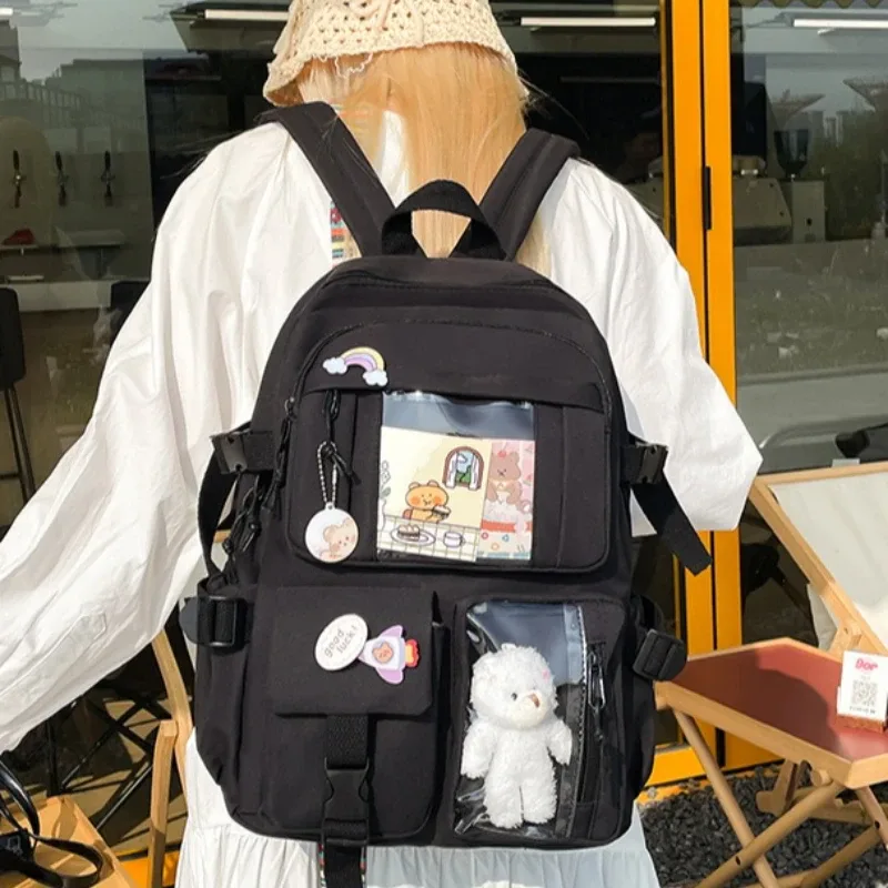 sac à dos de style japonais pour filles, sac mignon de style coréen kawaii, sac d'étudiant pour le campus, sac à dos décontracté grande capacité pour ordinateur portable 2026