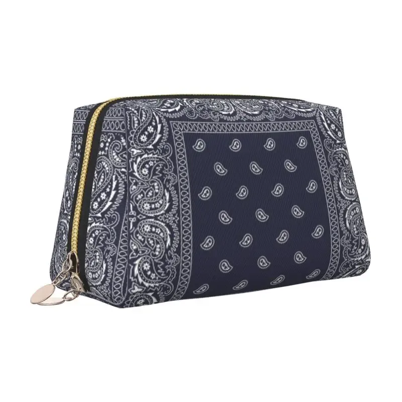 sac de maquillage en cuir ethnique bohème rouge et noir à motif cachemire, trousse de toilette de voyage pour femme, sacs cosmétiques, sac de rangement portable, cadeaux