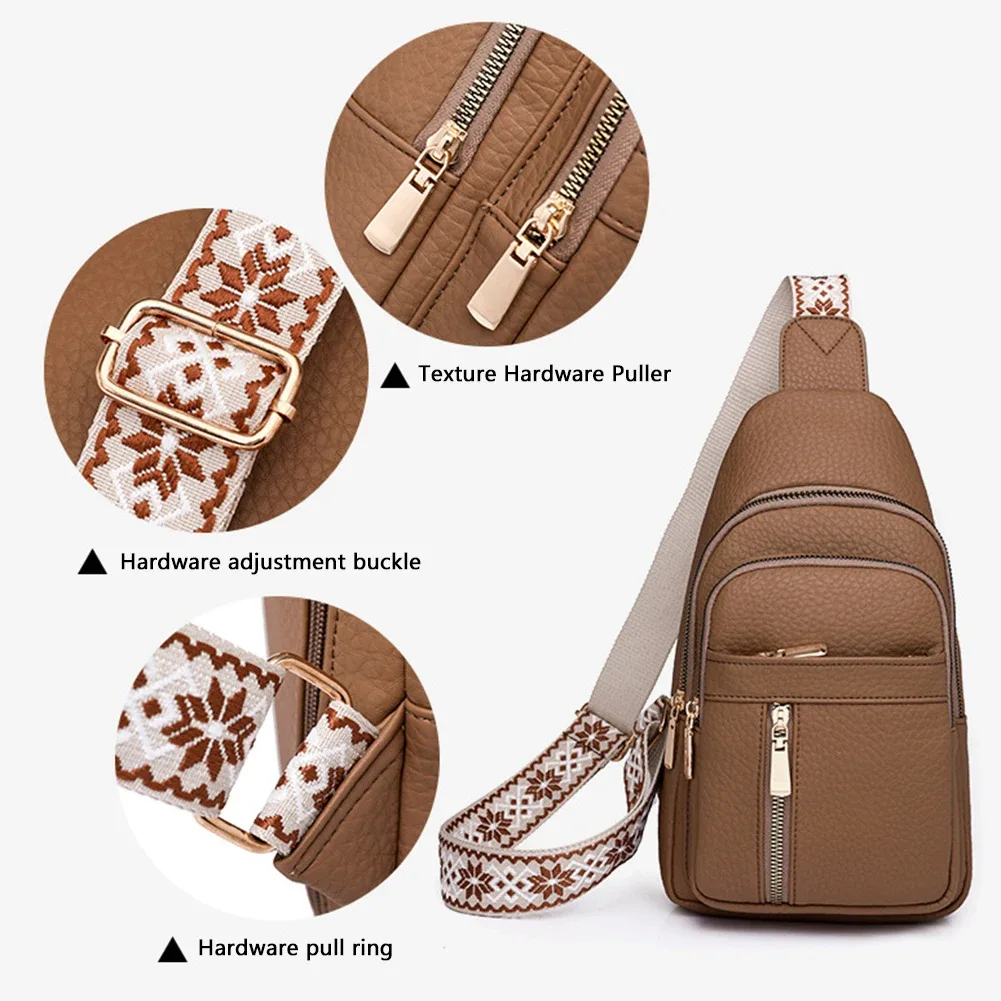 sac à bandoulière en cuir pu imperméable pour femme, sac de poitrine décontracté, sacs initiés, sac messager, voyage, cyclisme, haute qualité, mode