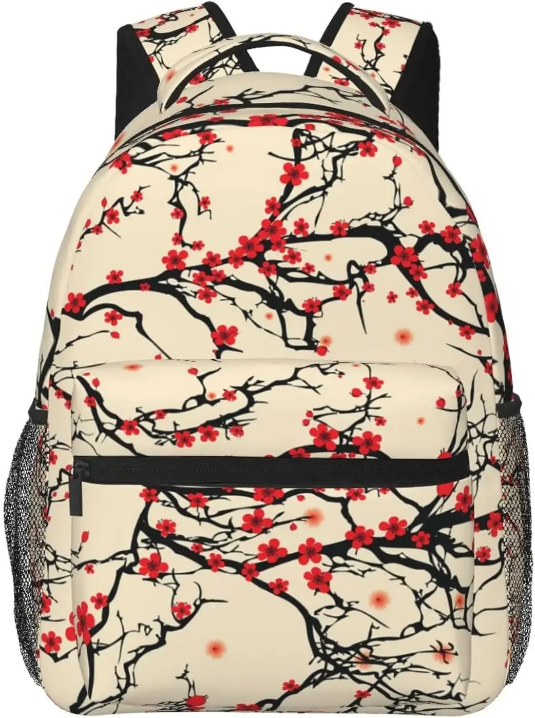 sac à dos décontracté à motif de fleurs sans fleurs japonaises, sac à dos pour ordinateur portable, sac à dos pour ordinateur avec poches, sac à dos pour le travail, les voyages d'affaires