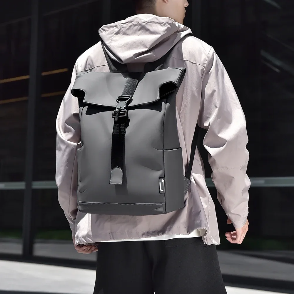 sac à dos étanche à roulettes pour hommes à la mode avec sangle à boucle pour le bureau et les voyages