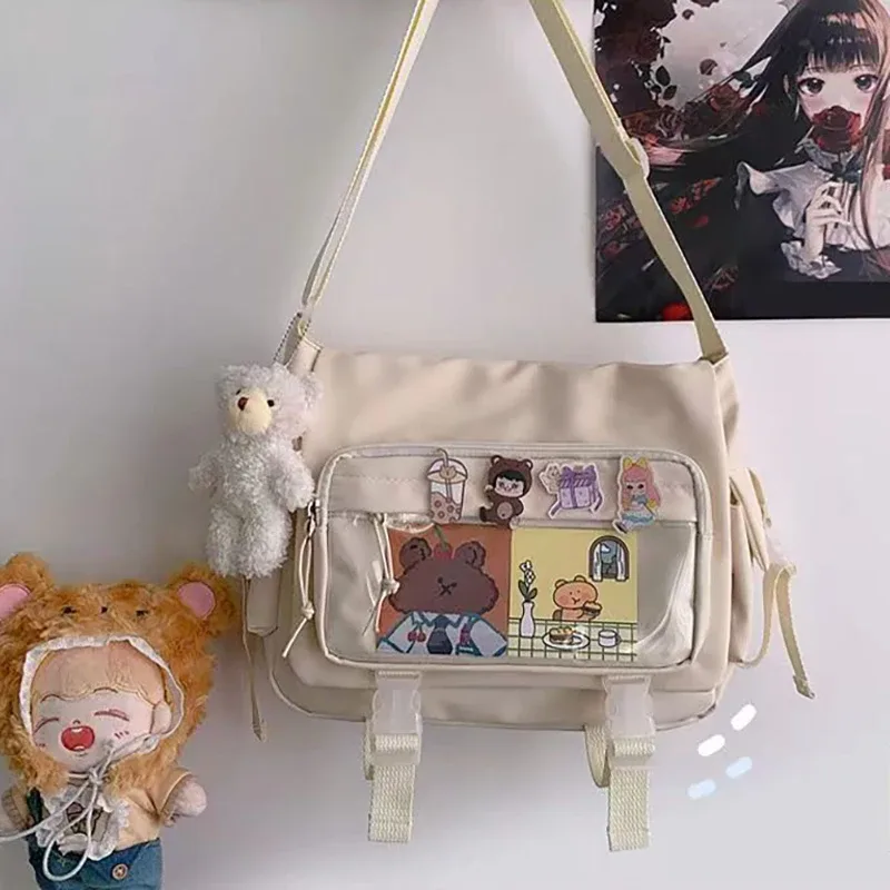 style japonais kawaii itabag pour poupées grands sacs à main nouveaux sacs d'école en nylon pour adolescentes fourre-tout sac à bandoulière jk sac à bandoulière