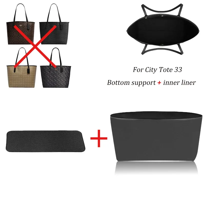 organisateur de sac en papier dupont imperméable pour city33 – insert de maintien de forme léger et imperméable, base de sac intérieure, accessoires