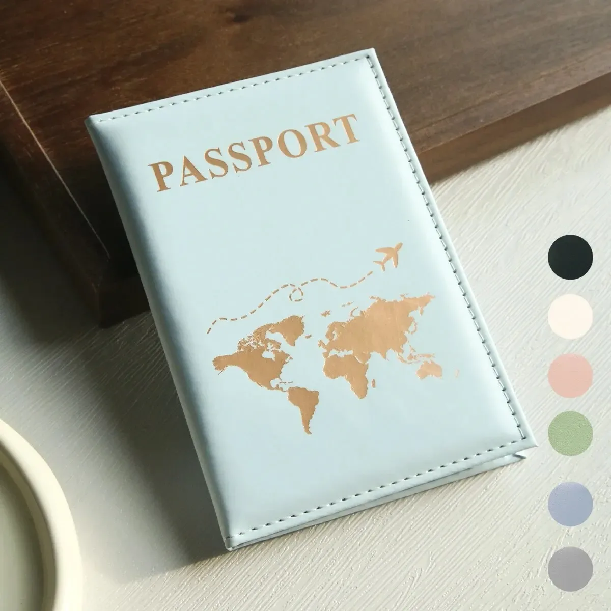 couverture de passeport, porte-passeport, organisateur de carte du monde, étui de protection pour cartes, porte-carte de crédit, document d'identité, portefeuille pour passeport