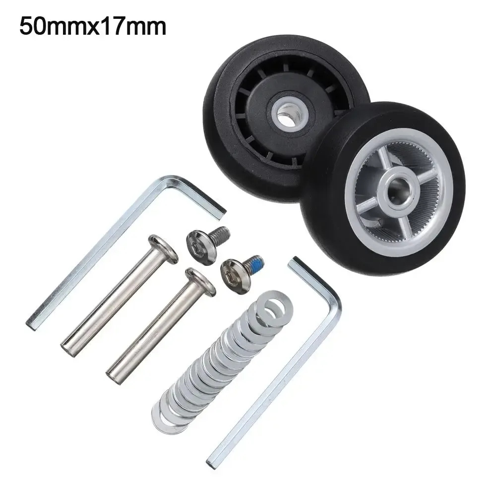 roues de remplacement avec vis pour valise de voyage, kit de réparation d'essieux, roulette silencieuse durable, bricolage, 2 pièces