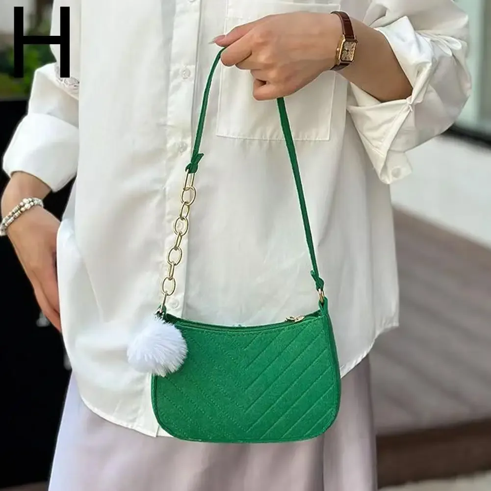 mini sacs à bandoulière en feutre pour femmes, design avancé, sacs à main sous les bras, mini sac de selle