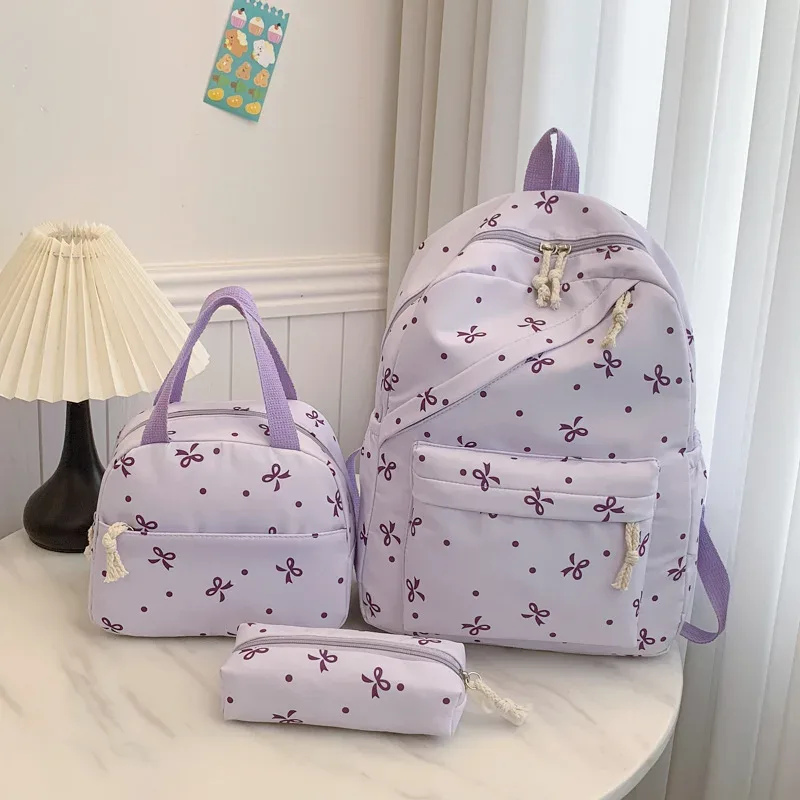 ensemble de 3 sacs à dos floraux pour la rentrée scolaire, légers, décontractés, pour voyages, école, étudiants, filles, femmes, imprimé papillon