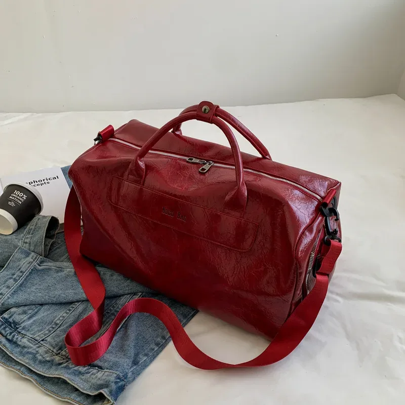sac de voyage d'affaires grande capacité pour courts séjours, sac à main imperméable en pu pour femme, sac de voyage léger et respirant pour homme