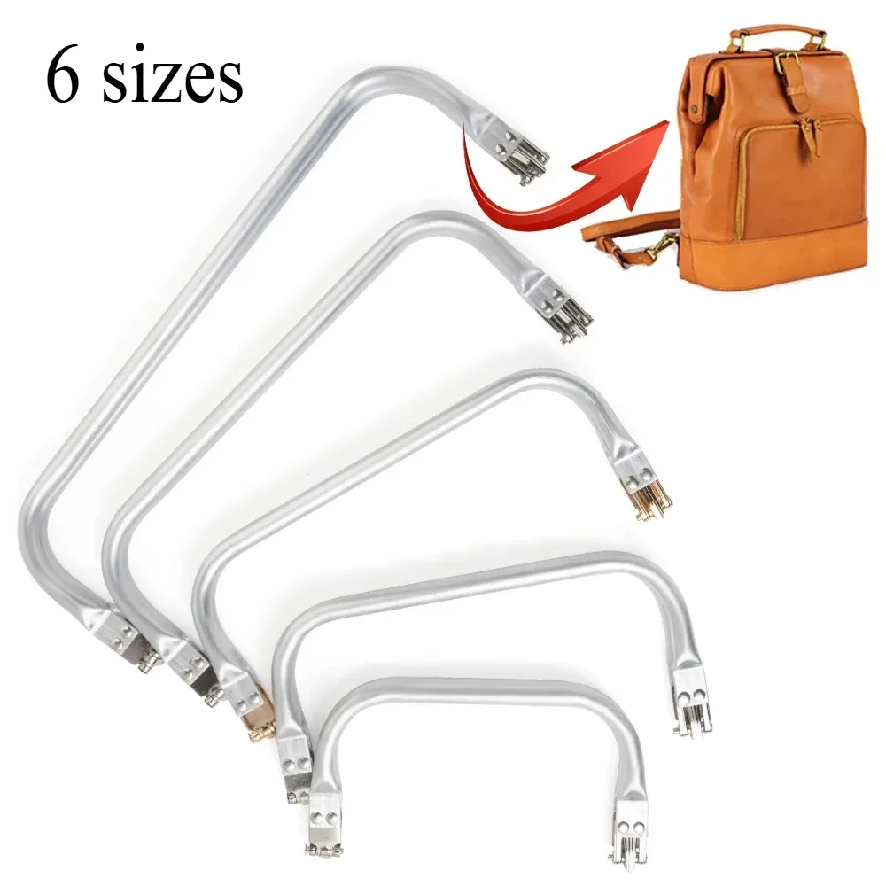 Support Sac Métal Argenté Organisateur Léger Adaptation Sacs Divers Tailles Incurvées Boutons Dorés Accessoire Bagage