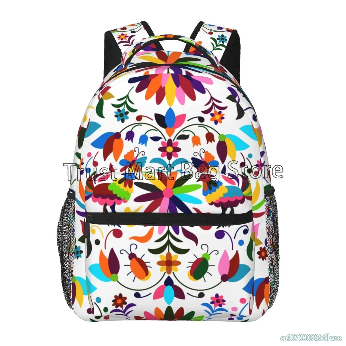 sacs à dos à fleurs mexicaines, motif ethnique, personnalisés, légers, décontractés, pour ordinateur portable, randonnée, salle de sport, voyage, sac à dos pour femmes