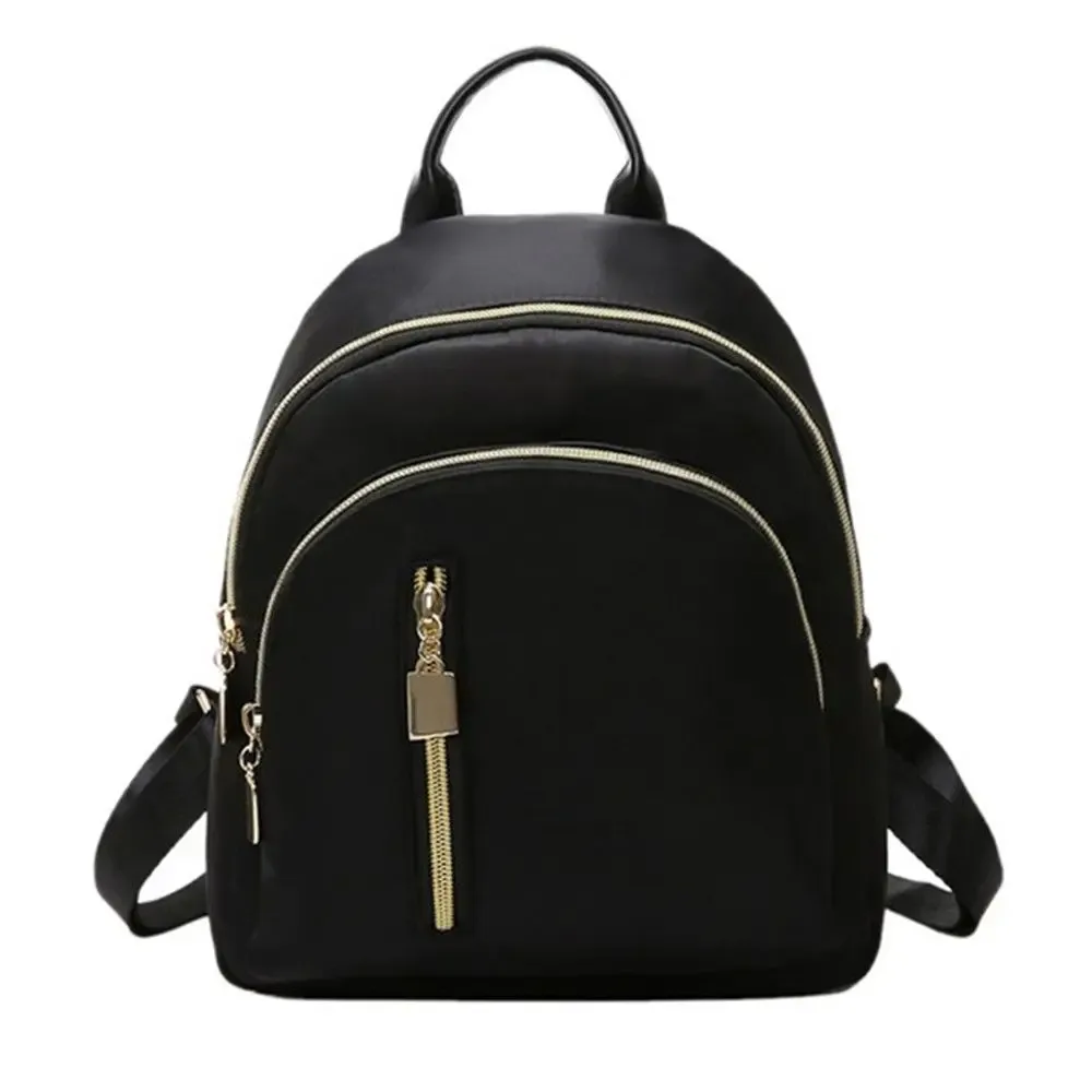 sac à dos mini multifonctionnel mignon pour fille noire, sac à bandoulière en oxford, sac de jour