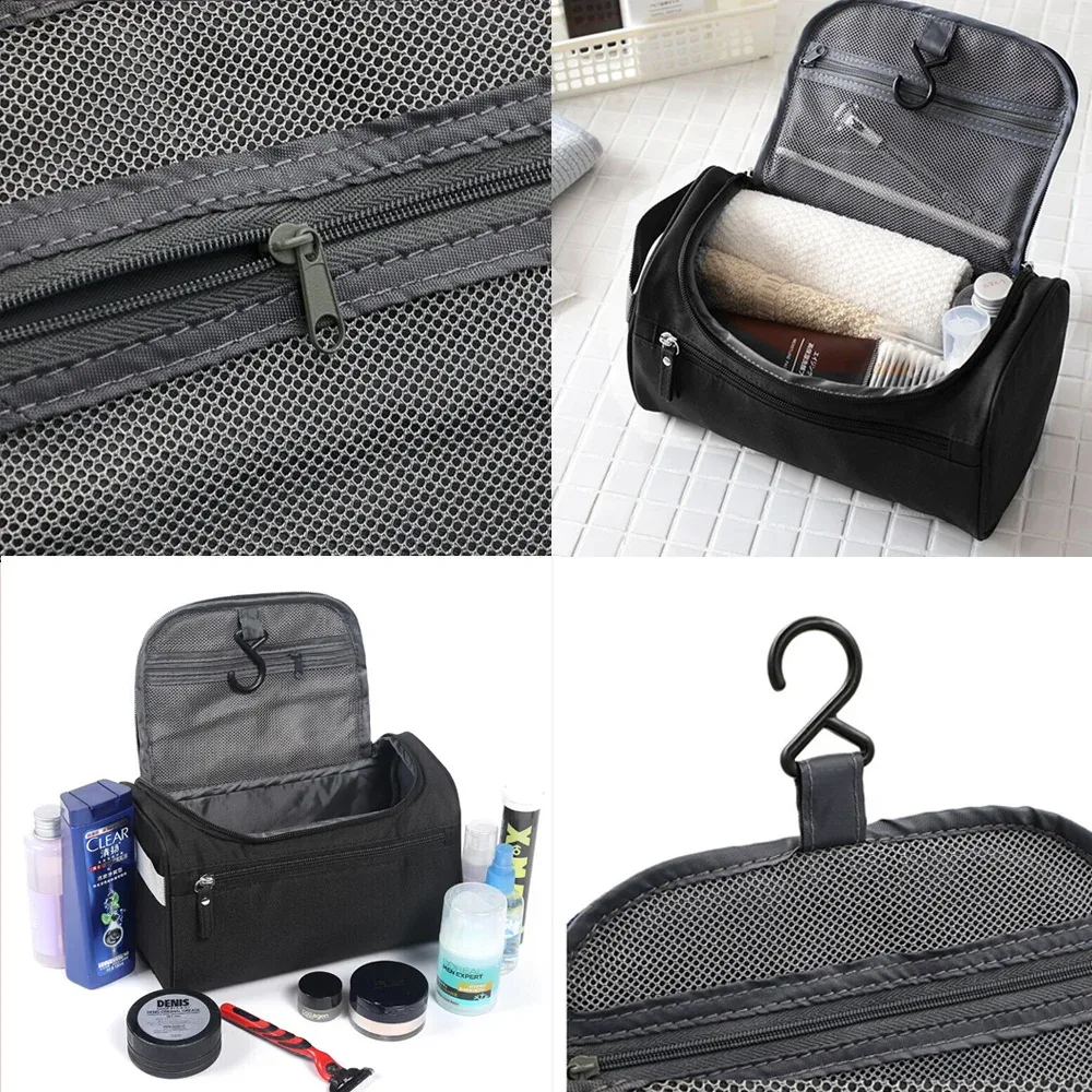trousse de maquillage en poudre lavante pour hommes et femmes, trousse de toilette de voyage, sacs à cosmétiques, sac à main à fermeture éclair, trousse de maquillage, évaluation à imprimé crâne, crochet, 2023
