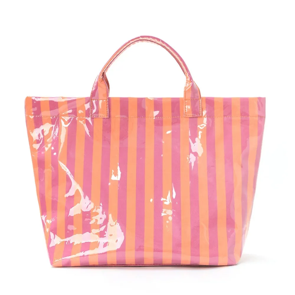 sac à main de voyage en polyester, design rayé, grande capacité, bagage à main, sac à bandoulière, valise de rangement pliable, accessoires de voyage