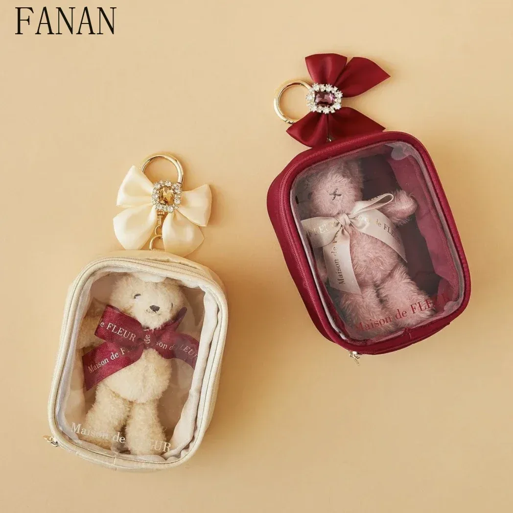 trousse de maquillage estivale pour femme, style japonais doux et mignon, fermeture éclair, nouveauté 2025, sacs de rangement suspendus macaron pour femmes