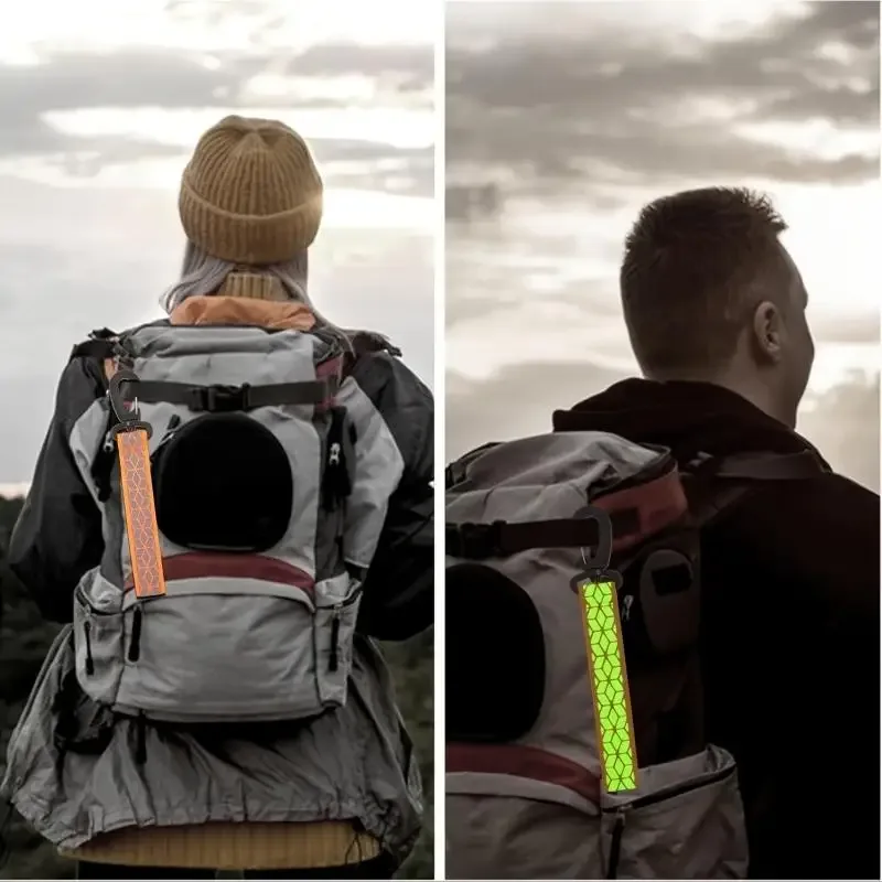 sangles réfléchissantes pour sac à dos, 2 pièces, porte-clés de sécurité réfléchissant pour sac à dos, fournitures de sécurité soigneusement conçues pour le camping