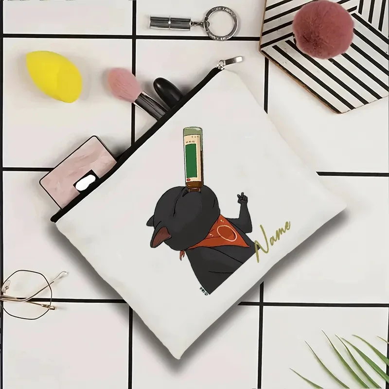 pochette de voyage personnalisée avec nom, pochette de maquillage pour mariage, pochette de maquillage pour fête, sac de maquillage en toile unique, organisateur de cadeaux pour femme