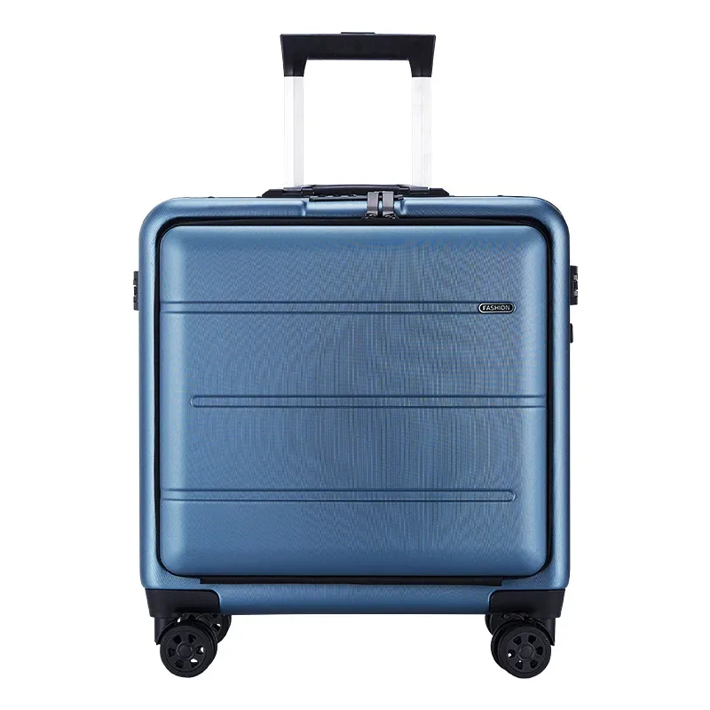 valise pc roulettes toupies gris bleu argent unisexe voyage affaires travels suitcase trolley bagage