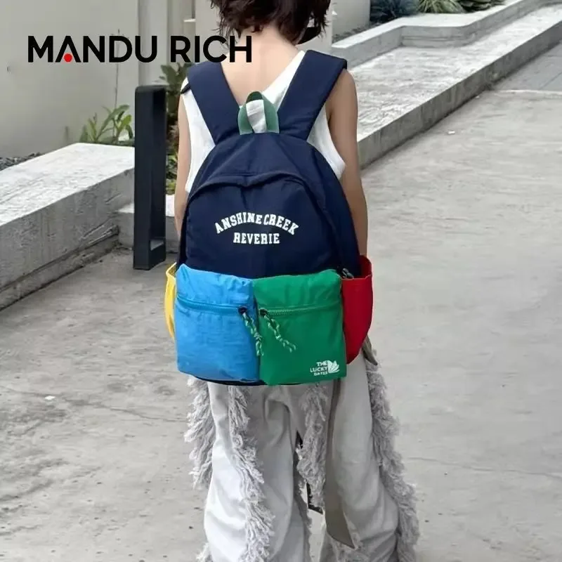 sac à dos en nylon 2026, nouvelle collection mode coréenne, sac à livres grande capacité, léger et hydrofuge, unisexe